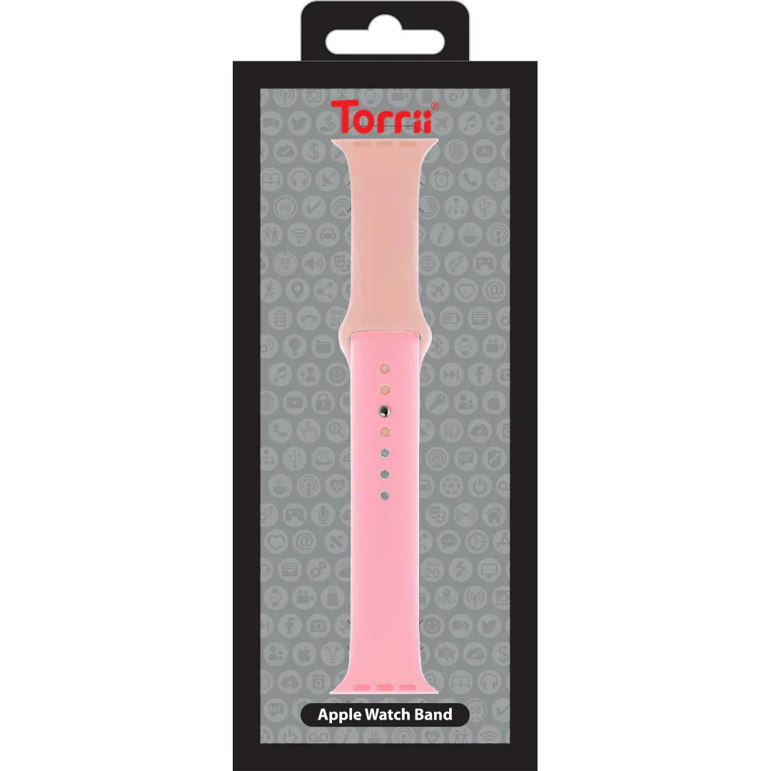 Torrii Watch 49/46/45/44 Mm Silicone Mix Watch Strap - Rose/Light Pink - Tashqila Torrii Watch 49/46/45/44 Mm Silicone Mix Watch Strap - Rose/Light Pink - Tashqila